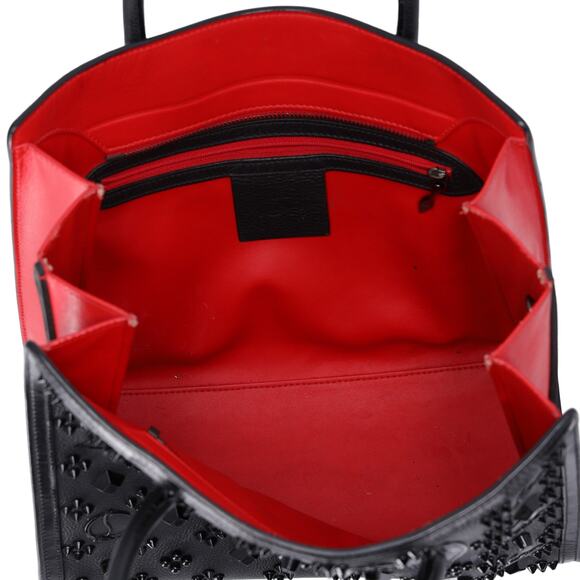 Christian Louboutin Paloma Medium Handbag Black Red Leather Rubber - Picture 9 of 9